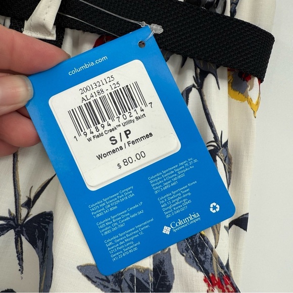 Columbia Field Creek Utility Skirt in Floral Bird Wildlife Print Size S NWT - Picture 9 of 16